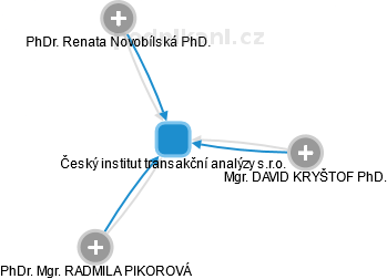 Český institut transakční analýzy s.r.o. - náhled vizuálního zobrazení vztahů obchodního rejstříku