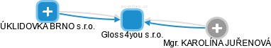 Gloss4you s.r.o. - náhled vizuálního zobrazení vztahů obchodního rejstříku