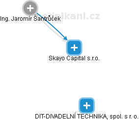 Skayo Capital s.r.o. - náhled vizuálního zobrazení vztahů obchodního rejstříku