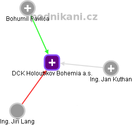 DCK Holoubkov Bohemia a.s. - náhled vizuálního zobrazení vztahů obchodního rejstříku