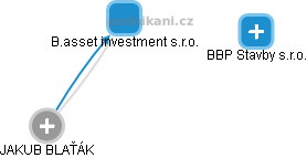 B.asset investment s.r.o. - náhled vizuálního zobrazení vztahů obchodního rejstříku
