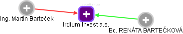 Irdium Invest a.s. - náhled vizuálního zobrazení vztahů obchodního rejstříku