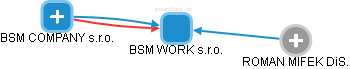 BSM WORK s.r.o. - náhled vizuálního zobrazení vztahů obchodního rejstříku