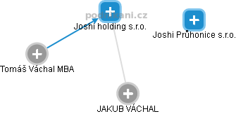 Joshi holding s.r.o. - náhled vizuálního zobrazení vztahů obchodního rejstříku