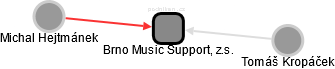 Brno Music Support, z.s. - náhled vizuálního zobrazení vztahů obchodního rejstříku