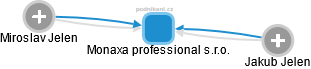 Monaxa professional s.r.o. - náhled vizuálního zobrazení vztahů obchodního rejstříku