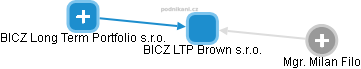 BICZ LTP Brown s.r.o. - náhled vizuálního zobrazení vztahů obchodního rejstříku