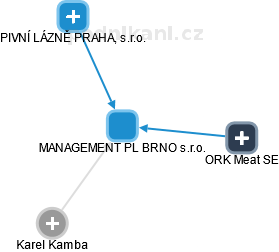 MANAGEMENT PL BRNO s.r.o. - náhled vizuálního zobrazení vztahů obchodního rejstříku