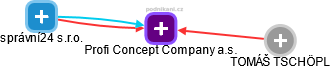 Profi Concept Company a.s. - náhled vizuálního zobrazení vztahů obchodního rejstříku