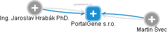 PortalGene s.r.o. - náhled vizuálního zobrazení vztahů obchodního rejstříku