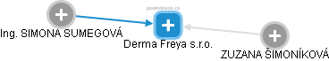 Derma Freya s.r.o. - náhled vizuálního zobrazení vztahů obchodního rejstříku