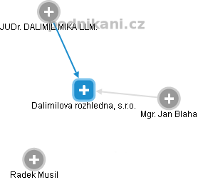 Dalimilova rozhledna, s.r.o. - náhled vizuálního zobrazení vztahů obchodního rejstříku