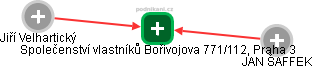 Společenství vlastníků Bořivojova 771/112, Praha 3 - náhled vizuálního zobrazení vztahů obchodního rejstříku