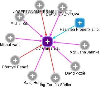 OC Chrpa a.s. - náhled vizuálního zobrazení vztahů obchodního rejstříku