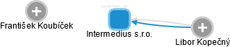 Intermedius s.r.o. - náhled vizuálního zobrazení vztahů obchodního rejstříku