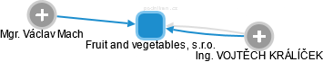 Fruit and vegetables, s.r.o. - náhled vizuálního zobrazení vztahů obchodního rejstříku