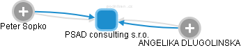 PSAD consulting s.r.o. - náhled vizuálního zobrazení vztahů obchodního rejstříku