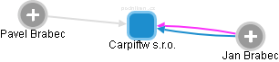 Carpiftw s.r.o. - náhled vizuálního zobrazení vztahů obchodního rejstříku