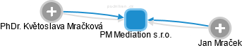 PM Mediation s.r.o. - náhled vizuálního zobrazení vztahů obchodního rejstříku