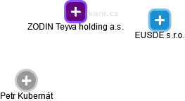 ZODIN Teyva holding a.s. - náhled vizuálního zobrazení vztahů obchodního rejstříku