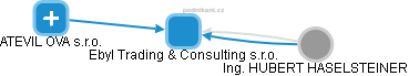 Ebyl Trading & Consulting s.r.o. - náhled vizuálního zobrazení vztahů obchodního rejstříku
