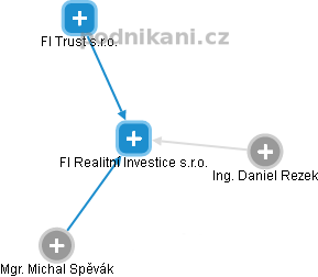 FI Realitní Investice s.r.o. - náhled vizuálního zobrazení vztahů obchodního rejstříku