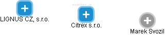 Citrex s.r.o. - náhled vizuálního zobrazení vztahů obchodního rejstříku