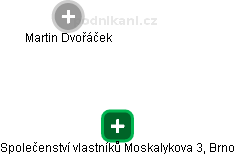 Společenství vlastníků Moskalykova 3, Brno - náhled vizuálního zobrazení vztahů obchodního rejstříku