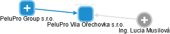 PeluPro Vila Ořechovka s.r.o. - náhled vizuálního zobrazení vztahů obchodního rejstříku