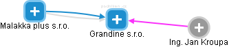 Grandine s.r.o. - náhled vizuálního zobrazení vztahů obchodního rejstříku