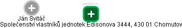 Společenství vlastníků jednotek Edisonova 3444, 430 01 Chomutov - náhled vizuálního zobrazení vztahů obchodního rejstříku