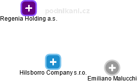 Hilsborro Company s.r.o. - náhled vizuálního zobrazení vztahů obchodního rejstříku