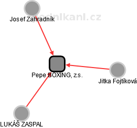Pepe BOXING, z.s. - náhled vizuálního zobrazení vztahů obchodního rejstříku