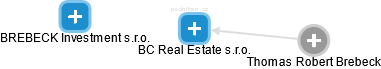 BC Real Estate s.r.o. - náhled vizuálního zobrazení vztahů obchodního rejstříku