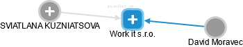 Work it s.r.o. - náhled vizuálního zobrazení vztahů obchodního rejstříku