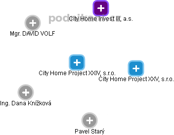 City Home Project XXIV, s.r.o. - náhled vizuálního zobrazení vztahů obchodního rejstříku