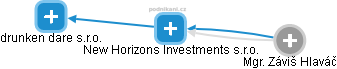 New Horizons Investments s.r.o. - náhled vizuálního zobrazení vztahů obchodního rejstříku