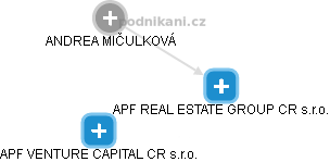 APF REAL ESTATE GROUP CR s.r.o. - náhled vizuálního zobrazení vztahů obchodního rejstříku