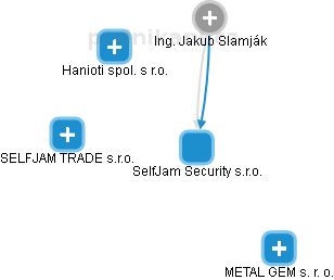 SelfJam Security s.r.o. - náhled vizuálního zobrazení vztahů obchodního rejstříku