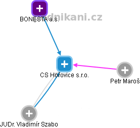 CS Hořovice s.r.o. - náhled vizuálního zobrazení vztahů obchodního rejstříku