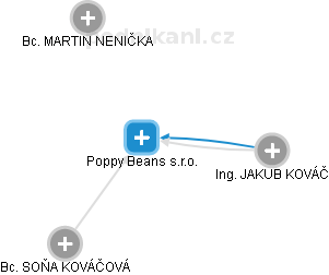 Poppy Beans s.r.o. - náhled vizuálního zobrazení vztahů obchodního rejstříku
