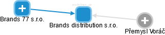 Brands distribution s.r.o. - náhled vizuálního zobrazení vztahů obchodního rejstříku