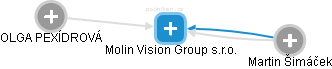 Molin Vision Group s.r.o. - náhled vizuálního zobrazení vztahů obchodního rejstříku
