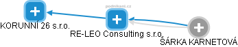 RE-LEO Consulting s.r.o. - náhled vizuálního zobrazení vztahů obchodního rejstříku