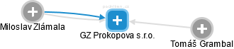 GZ Prokopova s.r.o. - náhled vizuálního zobrazení vztahů obchodního rejstříku