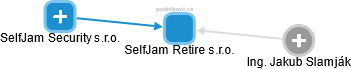 SelfJam Retire s.r.o. - náhled vizuálního zobrazení vztahů obchodního rejstříku