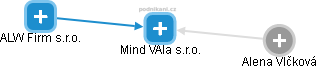 Mind VAla s.r.o. - náhled vizuálního zobrazení vztahů obchodního rejstříku