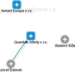 Quantum Infinity s.r.o. - náhled vizuálního zobrazení vztahů obchodního rejstříku