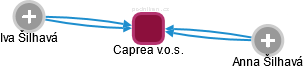 Caprea v.o.s. - náhled vizuálního zobrazení vztahů obchodního rejstříku