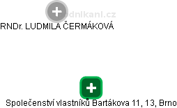 Společenství vlastníků Bartákova 11, 13, Brno - náhled vizuálního zobrazení vztahů obchodního rejstříku